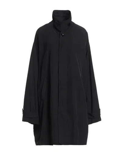 Mm6 Maison Margiela Woman Overcoat & Trench Coat Black Size 2 Polyamide