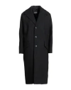 Mm6 Maison Margiela Woman Black Coats In Black