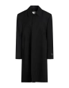 Mm6 Maison Margiela Woman Overcoat & Trench Coat Black Size 8 Virgin Wool In Black