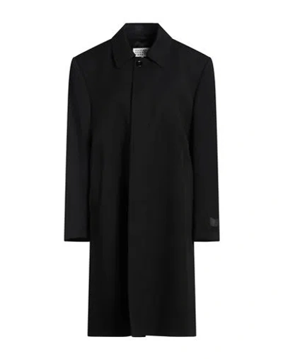 Mm6 Maison Margiela Woman Overcoat & Trench Coat Black Size 8 Virgin Wool