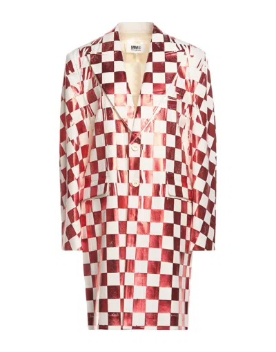 Mm6 Maison Margiela Overcoats In Red