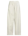 Mm6 Maison Margiela Woman Pants Beige Size 6 Cotton In White