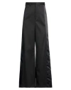 Mm6 Maison Margiela Solid Color Flared Trousers In Black