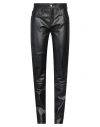 Mm6 Maison Margiela Woman Pants Black Size 8 Bovine Leather In Black