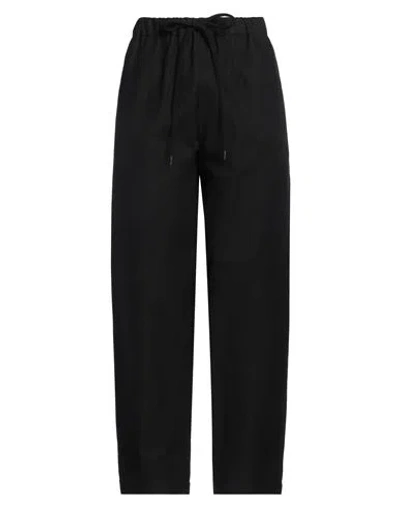 Mm6 Maison Margiela Woman Pants Black Size 8 Cotton, Silk