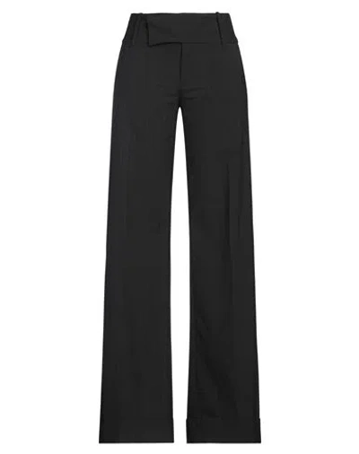 Mm6 Maison Margiela Woman Pants Black Size 4 Polyester, Virgin Wool, Elastane
