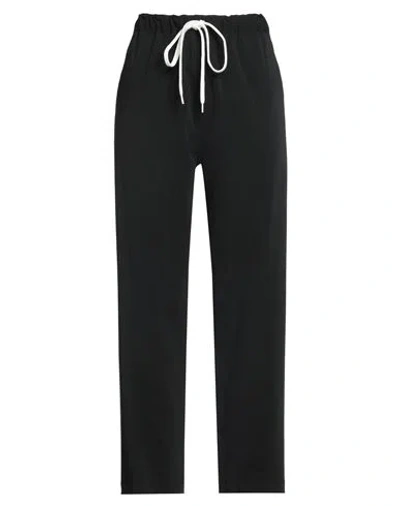 Mm6 Maison Margiela Woman Pants Black Size 8 Polyester, Viscose, Elastane