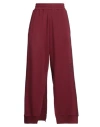 Mm6 Maison Margiela Woman Pants Burgundy Size M Cotton, Polyester In Red