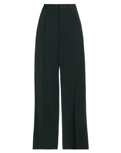 Mm6 Maison Margiela Woman Pants Dark Green Size 6 Polyester, Viscose, Elastane