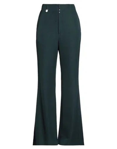 Mm6 Maison Margiela Woman Pants Deep Teal Size 14 Virgin Wool, Viscose In Green