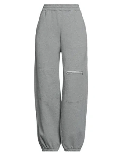 Mm6 Maison Margiela Woman Pants Grey Size L Cotton