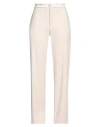 Mm6 Maison Margiela Woman Pants Ivory Size L Polyester, Elastane In White