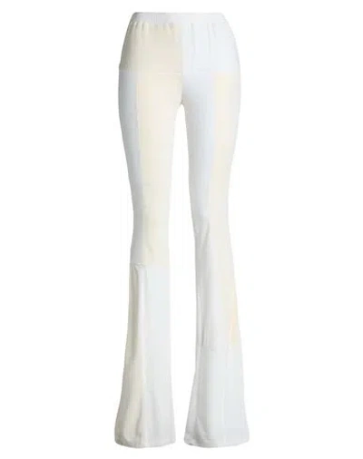 Mm6 Maison Margiela Woman Pants Ivory Size S Polyester, Elastane In Neutral