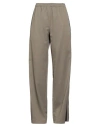 Mm6 Maison Margiela Woman Pants Khaki Size 6 Polyester, Virgin Wool, Elastane In Gray