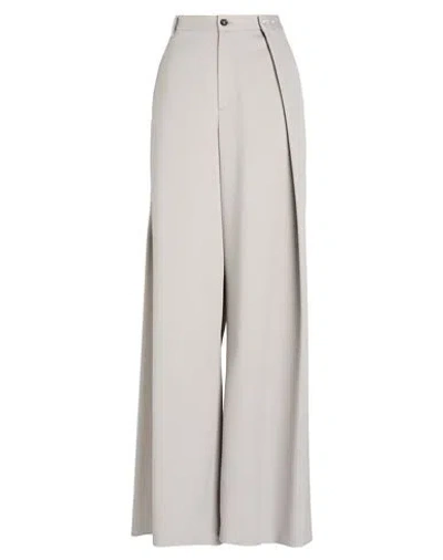 Mm6 Maison Margiela Woman Pants Light Grey Size 2 Polyester, Virgin Wool, Elastane