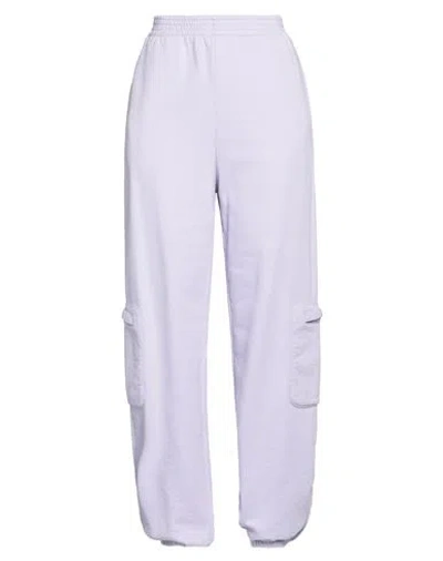 Mm6 Maison Margiela Woman Pants Mauve Size Xl Cotton, Elastane In Purple