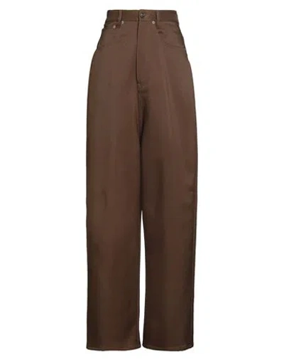 Mm6 Maison Margiela Woman Pants Military Green Size 26 Polyester In Brown