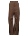 Mm6 Maison Margiela Woman Pants Military Green Size 6 Polyester In Brown