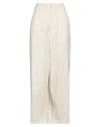 Mm6 Maison Margiela Woman Pants Off White Size 4 Polyester, Viscose, Elastane In Off White