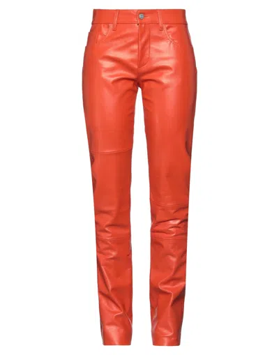 Mm6 Maison Margiela Pants In Orange