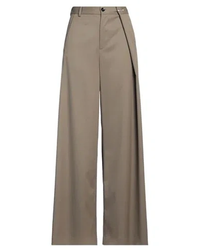 Mm6 Maison Margiela Woman Pants Sage Green Size 8 Polyester, Virgin Wool, Elastane