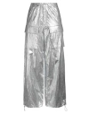 Mm6 Maison Margiela Woman Pants Silver Size 8 Polyamide In Metallic