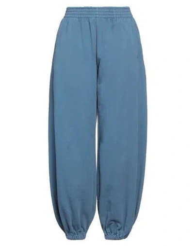 Mm6 Maison Margiela Woman Pants Slate Blue Size S Cotton
