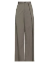Mm6 Maison Margiela Woman Pants Taupe Size 4 Polyester, Virgin Wool, Elastane