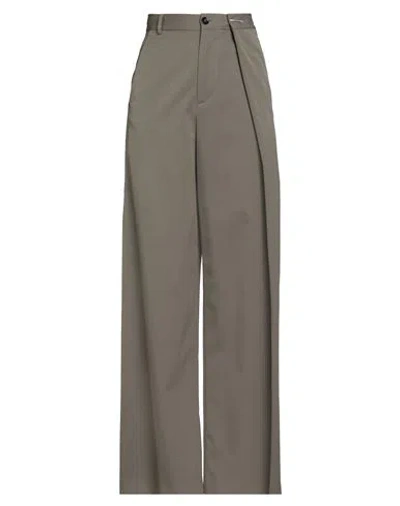 Mm6 Maison Margiela Woman Pants Taupe Size 4 Polyester, Virgin Wool, Elastane In Gray