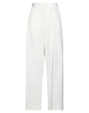 Mm6 Maison Margiela Woman Pants White Size 6 Polyester, Elastane