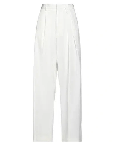 Mm6 Maison Margiela Woman Pants White Size 6 Polyester, Elastane