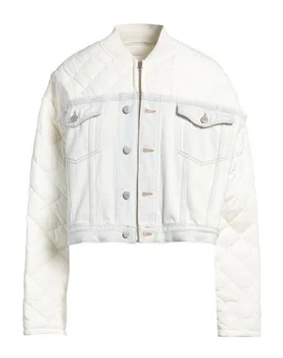 Mm6 Maison Margiela Woman Puffer Ivory Size 8 Polyamide In White