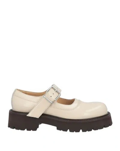 Mm6 Maison Margiela Woman Pumps Beige Size 6 Leather