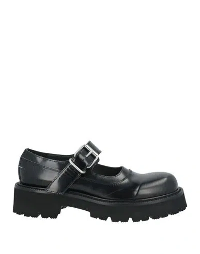 Mm6 Maison Margiela Woman Pumps Black Size 8 Leather