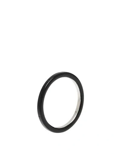 Mm6 Maison Margiela Woman Ring Black Size Iii Metal