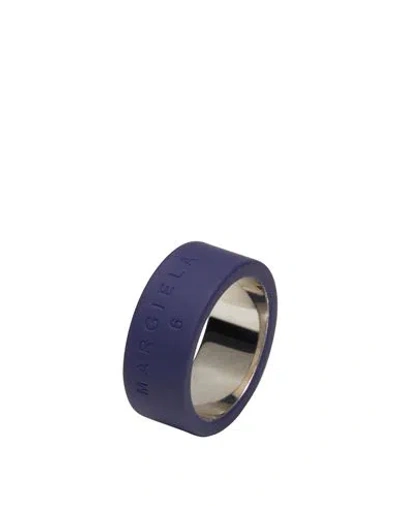Mm6 Maison Margiela Woman Ring Blue Size Iii Metal