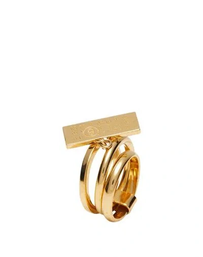 Mm6 Maison Margiela Woman Ring Gold Size Vii Brass