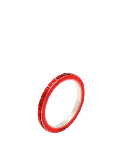 Mm6 Maison Margiela Woman Ring Red Size L Metal