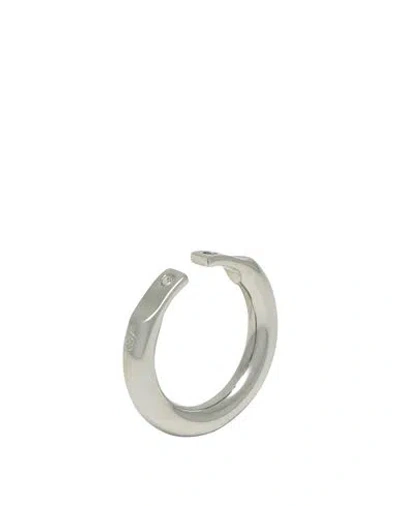 Mm6 Maison Margiela Woman Ring Silver Size 10 Brass