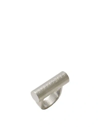 Mm6 Maison Margiela Woman Ring Silver Size Ii Brass