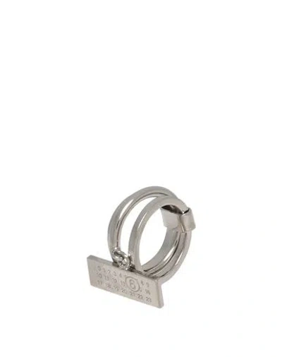 Mm6 Maison Margiela Woman Ring Silver Size Vii Brass