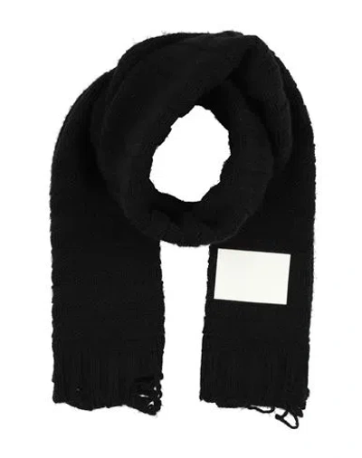 Mm6 Maison Margiela Woman Scarf Black Size - Acrylic, Virgin Wool