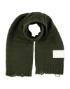Mm6 Maison Margiela Woman Scarf Military Green Size - Acrylic, Virgin Wool In Green