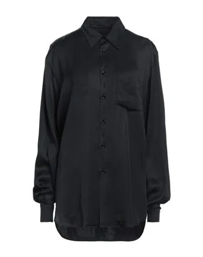 Mm6 Maison Margiela Woman Shirt Black Size 8 Viscose