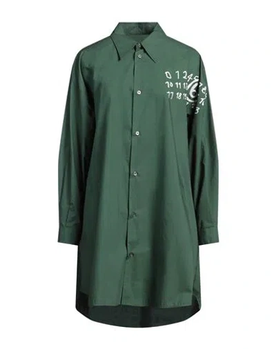 Mm6 Maison Margiela Woman Shirt Green Size M Cotton