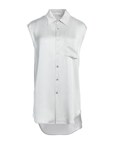 Mm6 Maison Margiela Woman Shirt Grey Size 6 Viscose