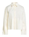 Mm6 Maison Margiela Woman Shirt Ivory Size 6 Cotton In Orange
