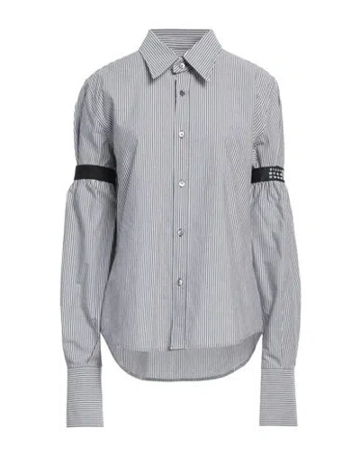 Mm6 Maison Margiela Woman Shirt Midnight Blue Size 4 Cotton, Viscose