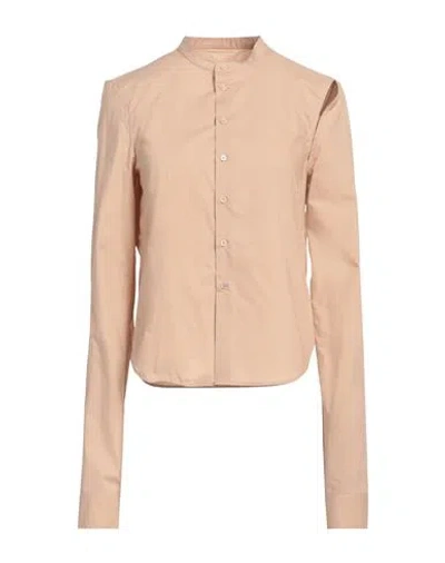 Mm6 Maison Margiela Woman Shirt Sand Size 8 Cotton In Beige
