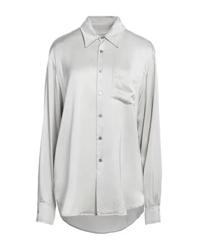 Mm6 Maison Margiela Woman Shirt Taupe Size 6 Viscose In Grey